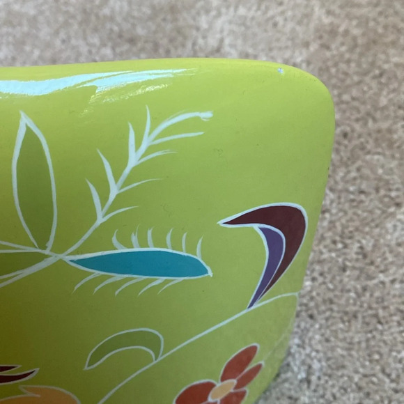 Toyo Next by Jill Rosenwald Art Deco Vase 70s Green‎ Floral Print MCM Abstract - Picture 10 of 17